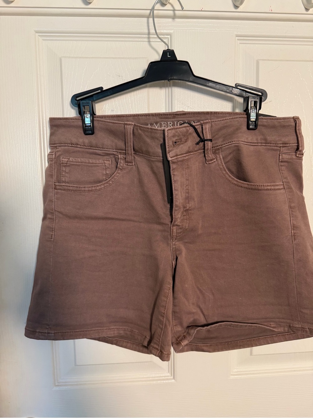 American Eagle Women's Plum/Mauve colored Stretch Denim Shorts